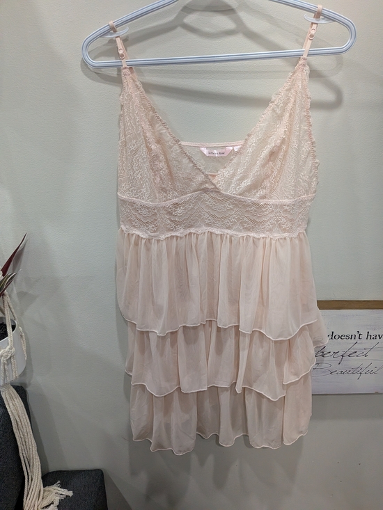 La Vie En Rose Other - La Vie En Rose Lace-Trim Slip Dress - Blush Pink
